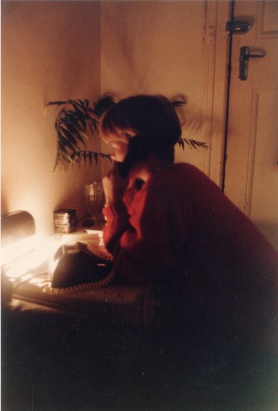Woman on phone, Bronte, 1985