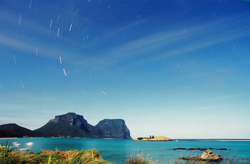 Lord Howe Island by moon light Feb 2006